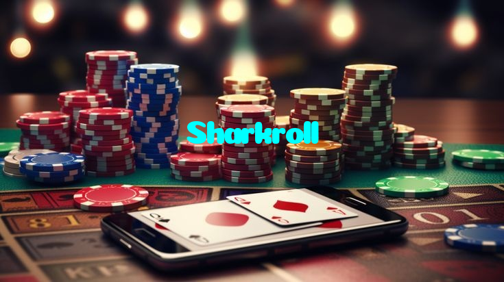 Sharkroll casino presented on mobile device in Pakistan with slots and live games